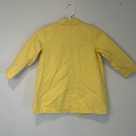 Sprockets Kids Yellow Trench Coat Snap Closure Pockets Cotton Spring Summer Cute - Picture 5 of 5